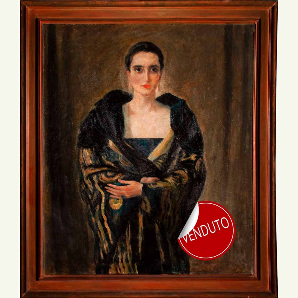 Donna con Cappotto - Mario Micheletti