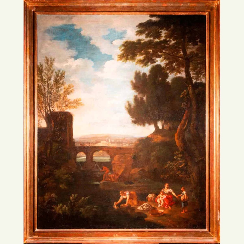 Paesaggio con Ponte e Lavandaie